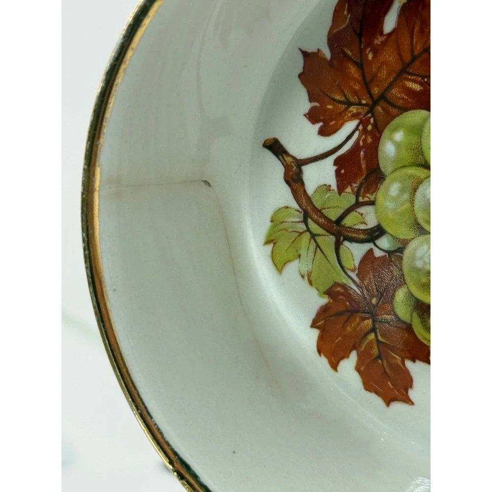 VTG Dartmouth Pottery England Grape Walnut Ramekin‎ Elsenham Quality Foods Bowl
